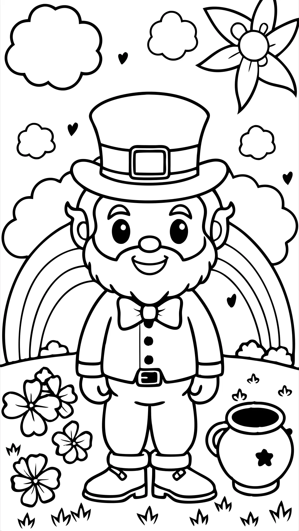 Página para colorear de Leprechaun gratis